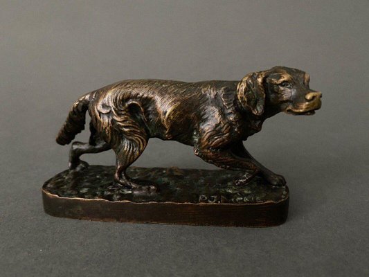 French Spaniel Dog in Bronze by Pierre-Jules Mêne-QKG-1734595