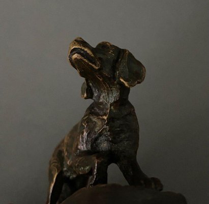 French Spaniel Dog in Bronze by Pierre-Jules Mêne-QKG-1734595