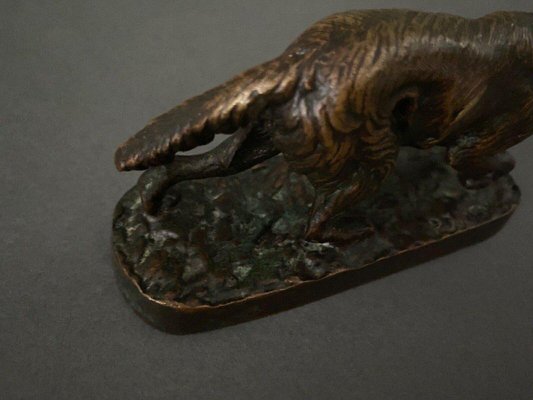 French Spaniel Dog in Bronze by Pierre-Jules Mêne-QKG-1734595