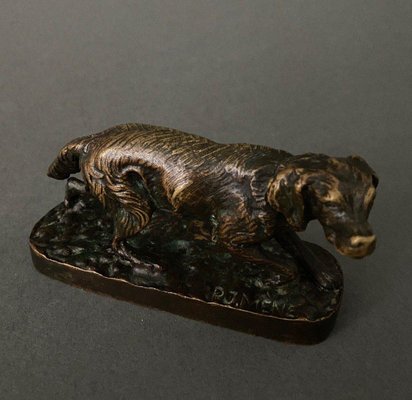 French Spaniel Dog in Bronze by Pierre-Jules Mêne-QKG-1734595