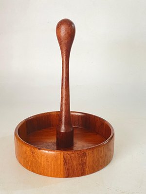 French Spice Tray in Ceramic and Wood, 1960s-UR-1721157