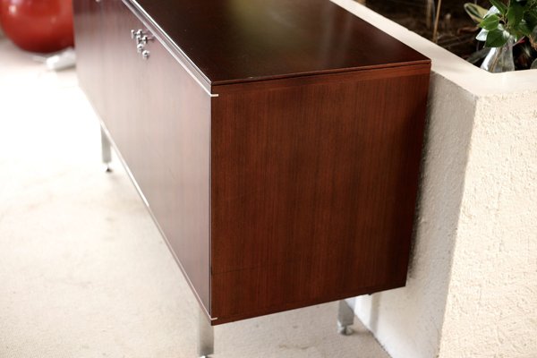 French Steel and Solid Wood Sideboard from Négroni, 1970s-MAO-688364