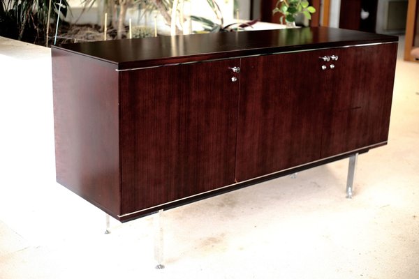 French Steel and Solid Wood Sideboard from Négroni, 1970s-MAO-688364