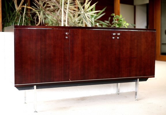 French Steel and Solid Wood Sideboard from Négroni, 1970s-MAO-688364