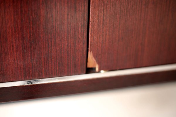 French Steel and Solid Wood Sideboard from Négroni, 1970s-MAO-688364