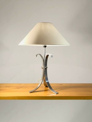 French Steel Gerbe Lamp, 1970s-NLF-967956