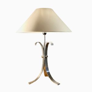 French Steel Gerbe Lamp, 1970s-NLF-967956