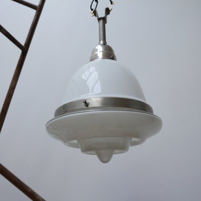 French Stepped Opaline Glass Pendant Light-JRP-919426