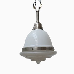 French Stepped Opaline Glass Pendant Light-JRP-919426