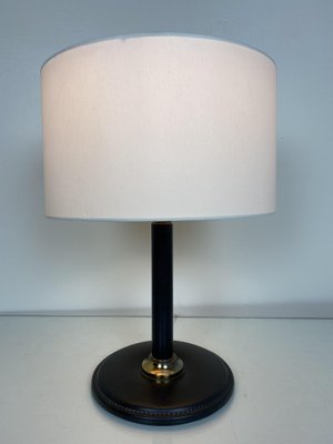 French Stitched Leather Table Lamp, 1960s-WZZ-1017150