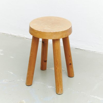 French Stool by Charlotte Perriand for Les Arcs, 1960s-WM-575579