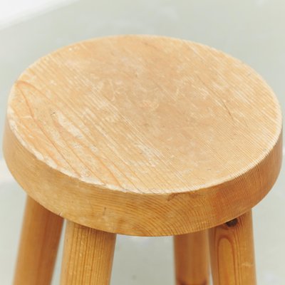 French Stool by Charlotte Perriand for Les Arcs, 1960s-WM-575579