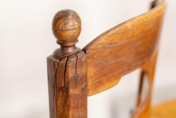 French Straw and Elm Chairs, Late 19th Century, Set of 8-RIU-1718717