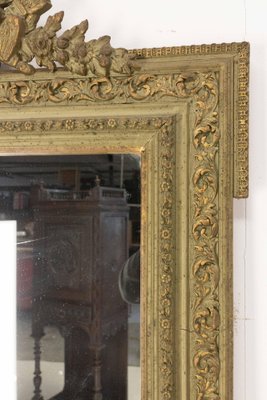 French Stucco Mirror with Bronze Patina Vegetal Patterns, 1890s-RIU-1329284