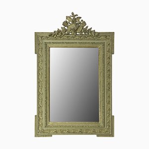 French Stucco Mirror with Bronze Patina Vegetal Patterns, 1890s-RIU-1329284