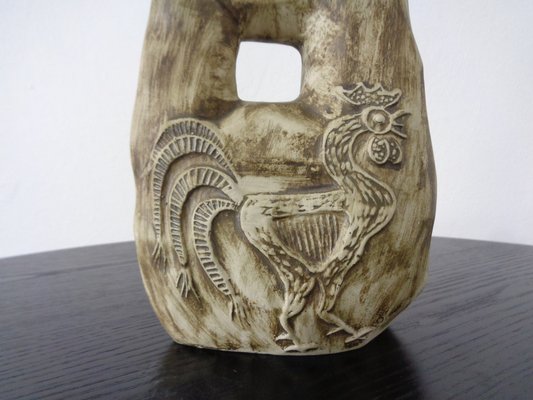 French Studio Ceramic Rooster Vase, 1960s-RDW-1780676