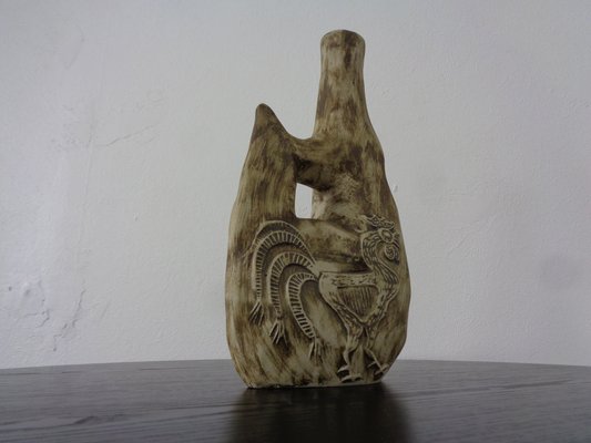 French Studio Ceramic Rooster Vase, 1960s-RDW-1780676