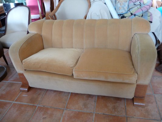 French Style Déco Two-Seater Sofa-XHV-1154957