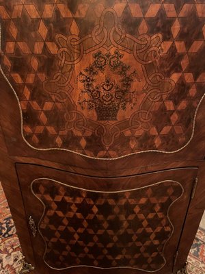 French Style Marble Top Commode with Marquetry Inlay Side Cabinet-NSG-1219327