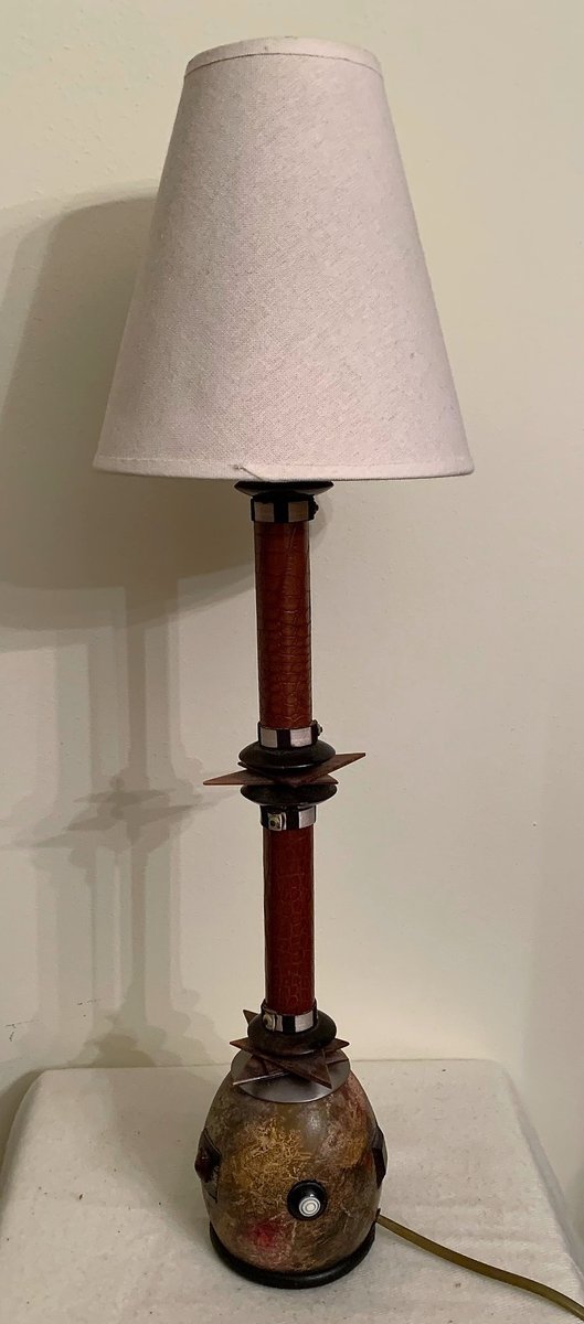 French Table Lamp by Helene Angeli, 1980s