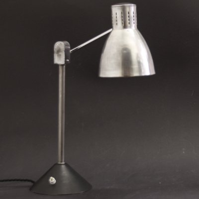 French Table Lamp in Chromed and Lacquered Metal from Jumo, 1940s-SY-2022503