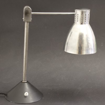 French Table Lamp in Chromed and Lacquered Metal from Jumo, 1940s-SY-2022503