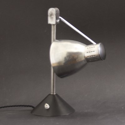 French Table Lamp in Chromed and Lacquered Metal from Jumo, 1940s-SY-2022503