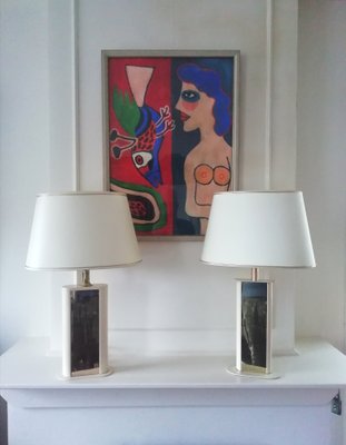 French Table Lamps by Dauphin, 1970s, Set of 2-GO-562542