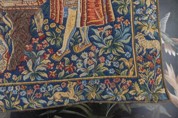 French Tapestry of the Lady with an Organ from Tapisseries Du Lion, 1970s-KEG-1997648