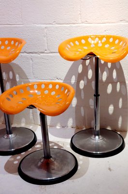 French Telescopic Stools by Étienne Fermigier for Mirima, 1970s, Set of 3-PCJ-1642203