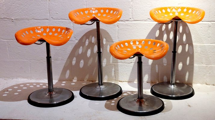 French Telescopic Stools by Étienne Fermigier for Mirima, 1970s, Set of 3-PCJ-1642203