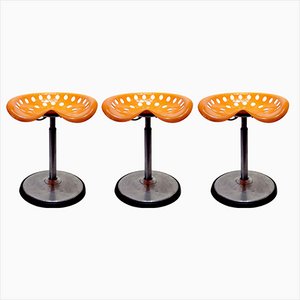 French Telescopic Stools by Étienne Fermigier for Mirima, 1970s, Set of 3-PCJ-1642203