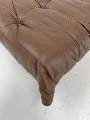 French Togo Ottoman in Dark Brown Leather by Michel Ducaroy for Ligne Roset-XLZ-2033990