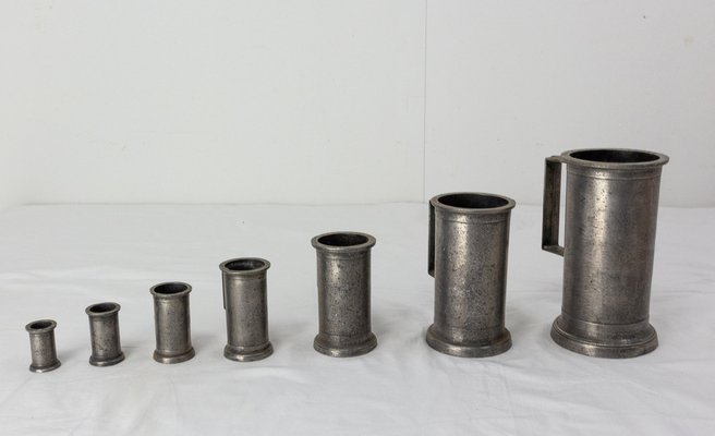 French Trade Equipment Measuring Tins, 19th Century, Set of 7-RIU-1329327