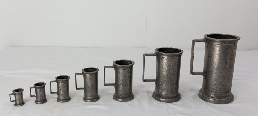 French Trade Equipment Measuring Tins, 19th Century, Set of 7-RIU-1329327