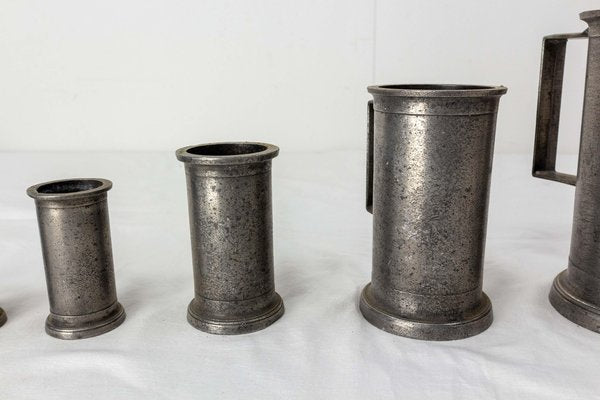 French Trade Equipment Measuring Tins, 19th Century, Set of 7-RIU-1329327