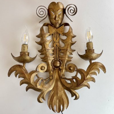 French Venetian Style Wall Sconce, 1960s-DX-2043173