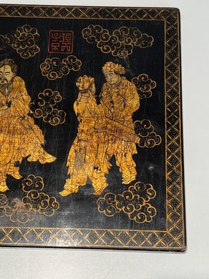 French Wall Decoration in Lacquer and Gilding with Chinese Decorations, 1970s-BA-1698359