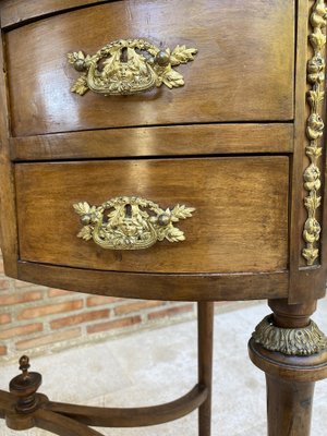 French Walnut and Bronze Vanity with Candelabra Arms-NOU-1304270