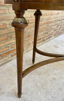 French Walnut and Bronze Vanity with Candelabra Arms-NOU-1304270