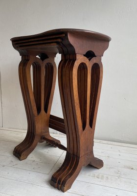 French Walnut Nesting Tables 1920s, Set of 4-WZZ-971108