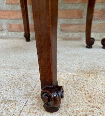 French Walnut Nightstand with Drawers and Shelf, 1950s, Set of 2-NOU-1426419