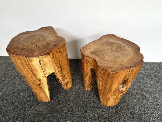 French Walnut Side Tables, 1960s, Set of 2-FUE-1754626