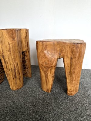 French Walnut Side Tables, 1960s, Set of 2-FUE-1754626