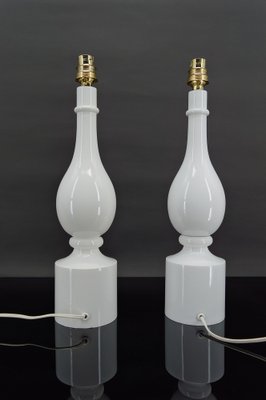 French White Lamps by Philippe Capelle, 1970, Set of 2-XNH-1804479