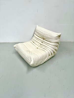 French White Leather Togo Lounge Chair by Michel Ducaroy for Ligne Roset, 1970s-XLZ-1948861