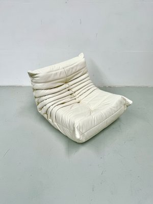 French White Leather Togo Lounge Chair by Michel Ducaroy for Ligne Roset, 1970s-XLZ-1948861