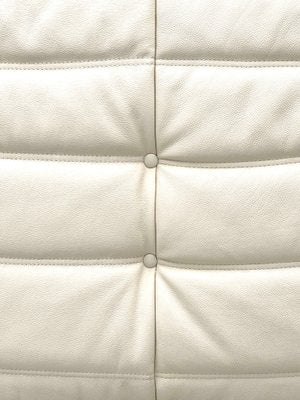 French White Leather Togo Lounge Chair by Michel Ducaroy for Ligne Roset, 1970s-XLZ-1948861