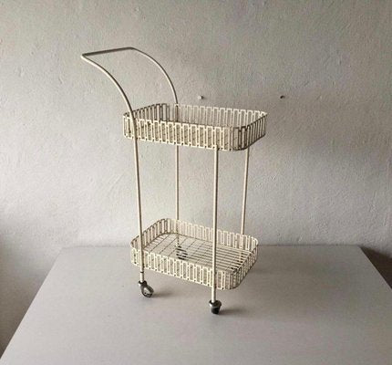 French White Metal Bar Cart, 1950s-RDS-1158286