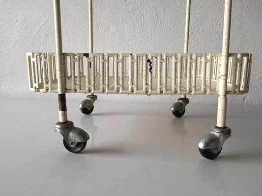 French White Metal Bar Cart, 1950s-RDS-1158286